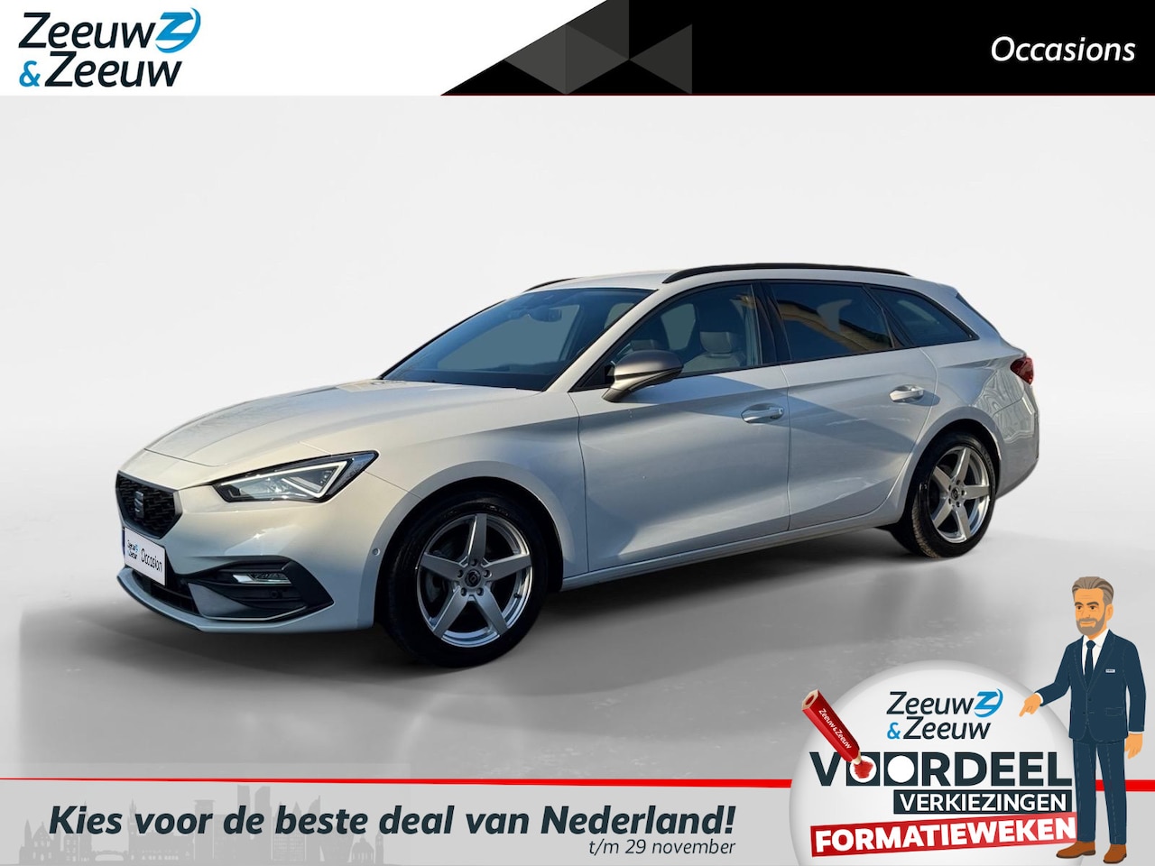 SEAT Leon Sportstourer - 1.5 TSI FR Business Intense | Navi | Clima | Camera | Adaptive Cruise | Elektr. Trekhaak | - AutoWereld.nl