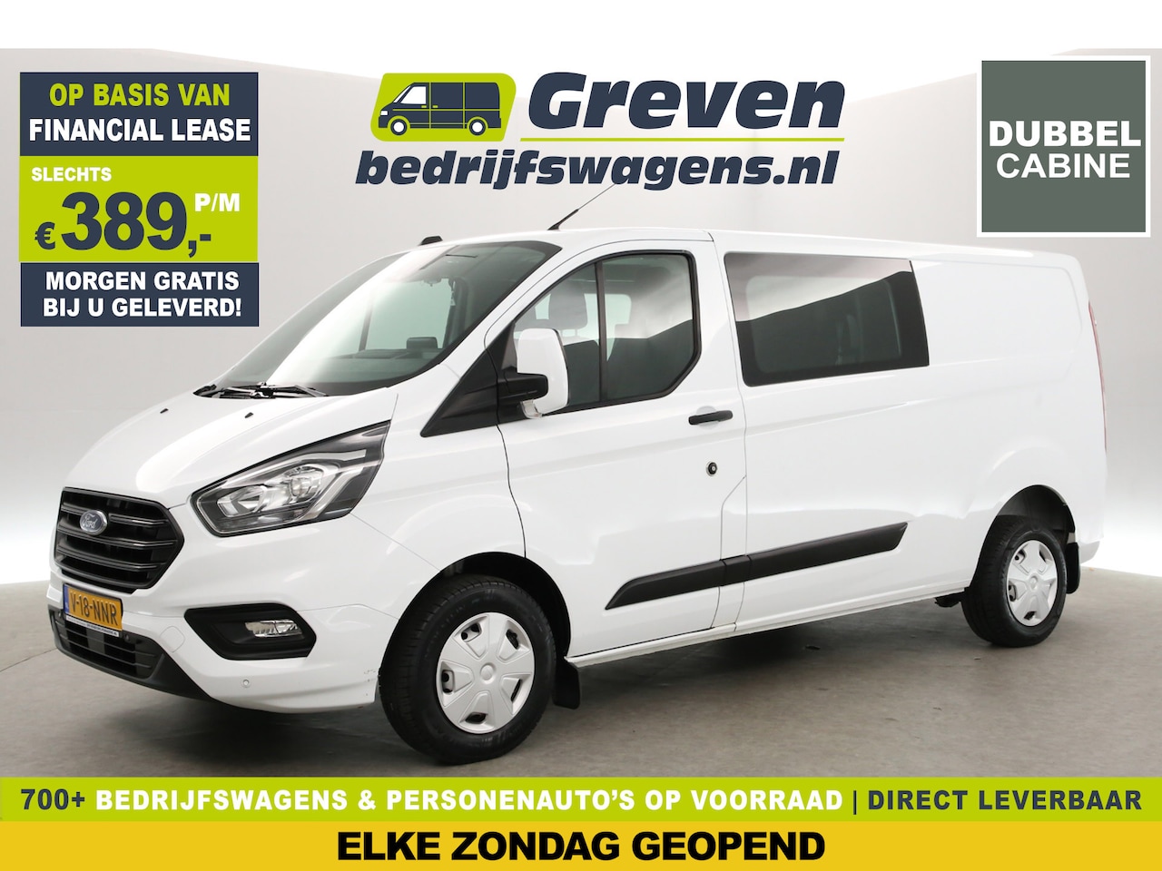 Ford Transit Custom - 300 2.0 TDCI L2H1 | DC | Airco | Camera | Carplay | Cruise | Camera | Navi - AutoWereld.nl