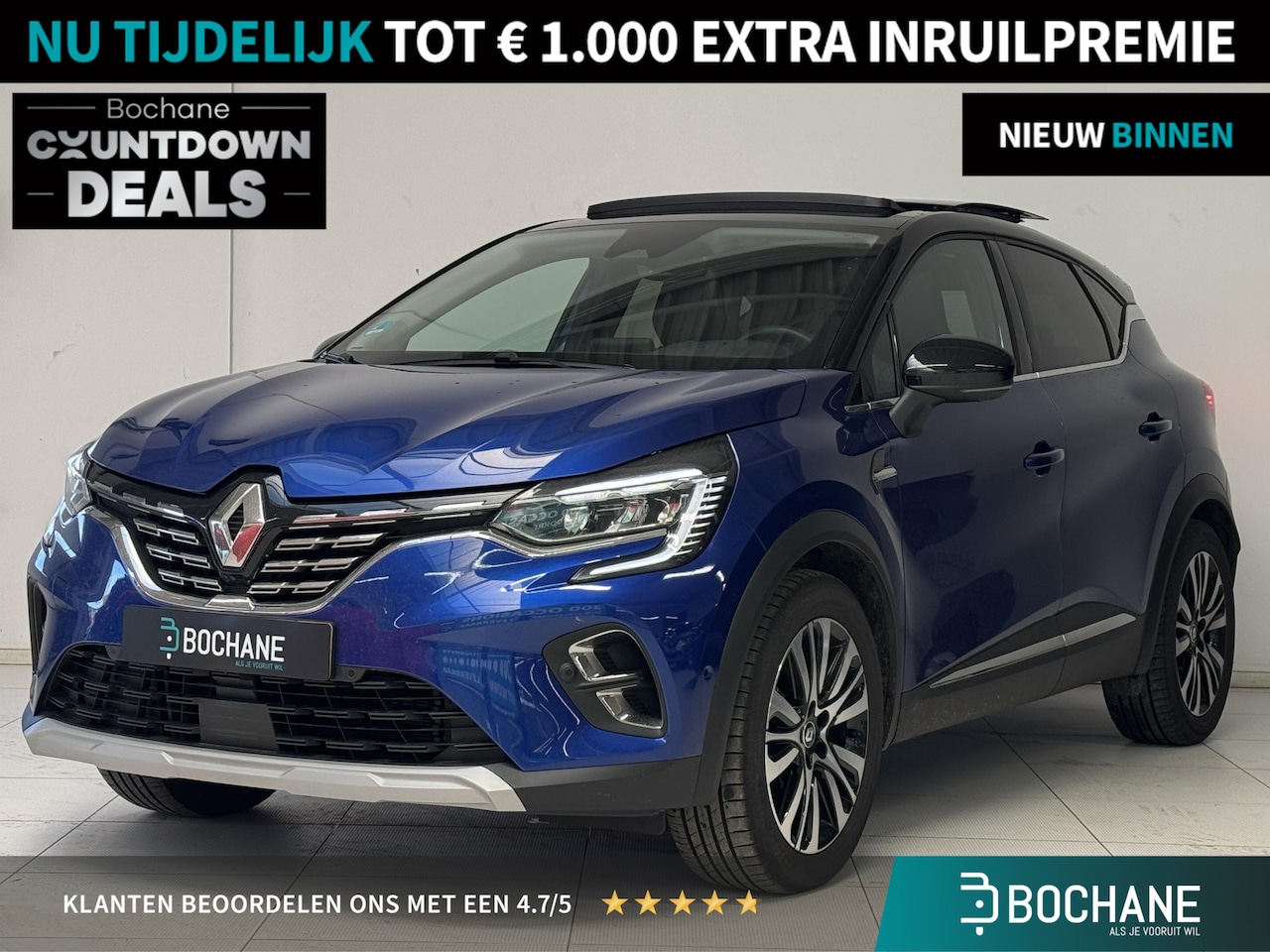 Renault Captur - 1.6 E-Tech full hybrid 145 iconic | Navigatie | 360° Camera | Schuifdak | Cruise Control A - AutoWereld.nl