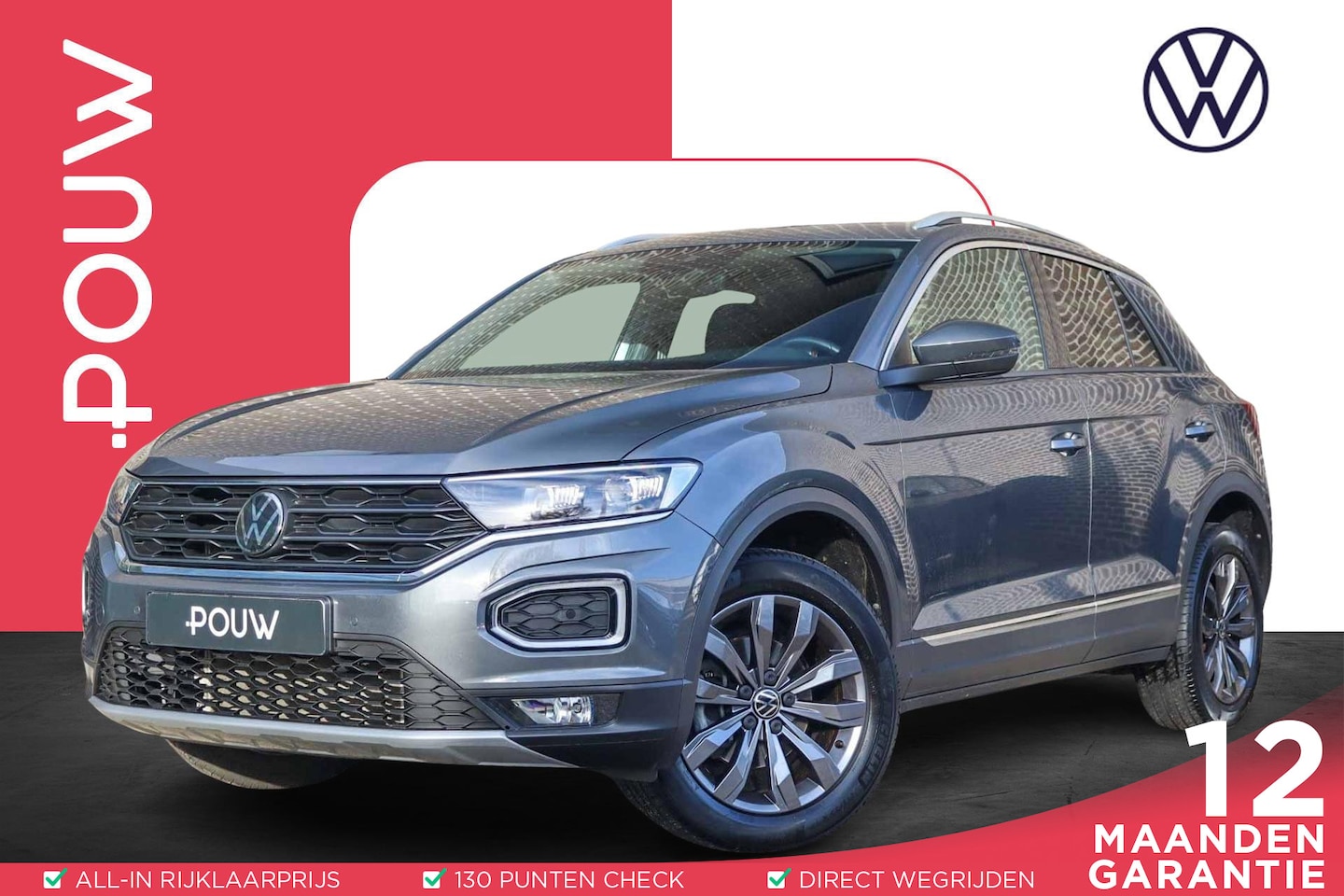 Volkswagen T-Roc - 1.5 TSI 150pk DSG Sport | Navigatie | LED koplampen | Volautomatische Airconditioning - AutoWereld.nl