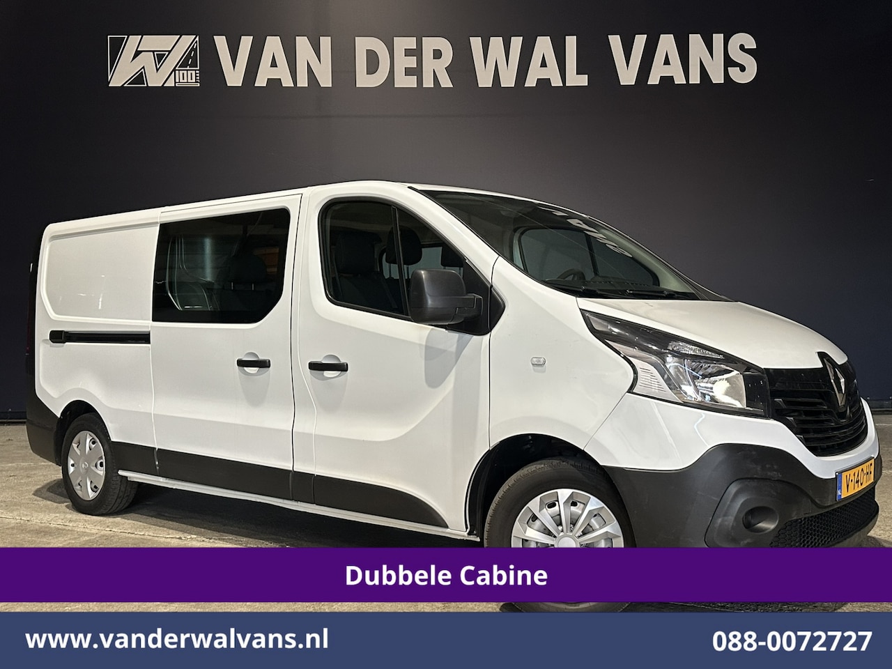 Renault Trafic - 1.6 dCi L2H1 Dubbele cabine Euro6 Airco | 6-Zits | Navigatie | Cruisecontrol | Trekhaak | - AutoWereld.nl