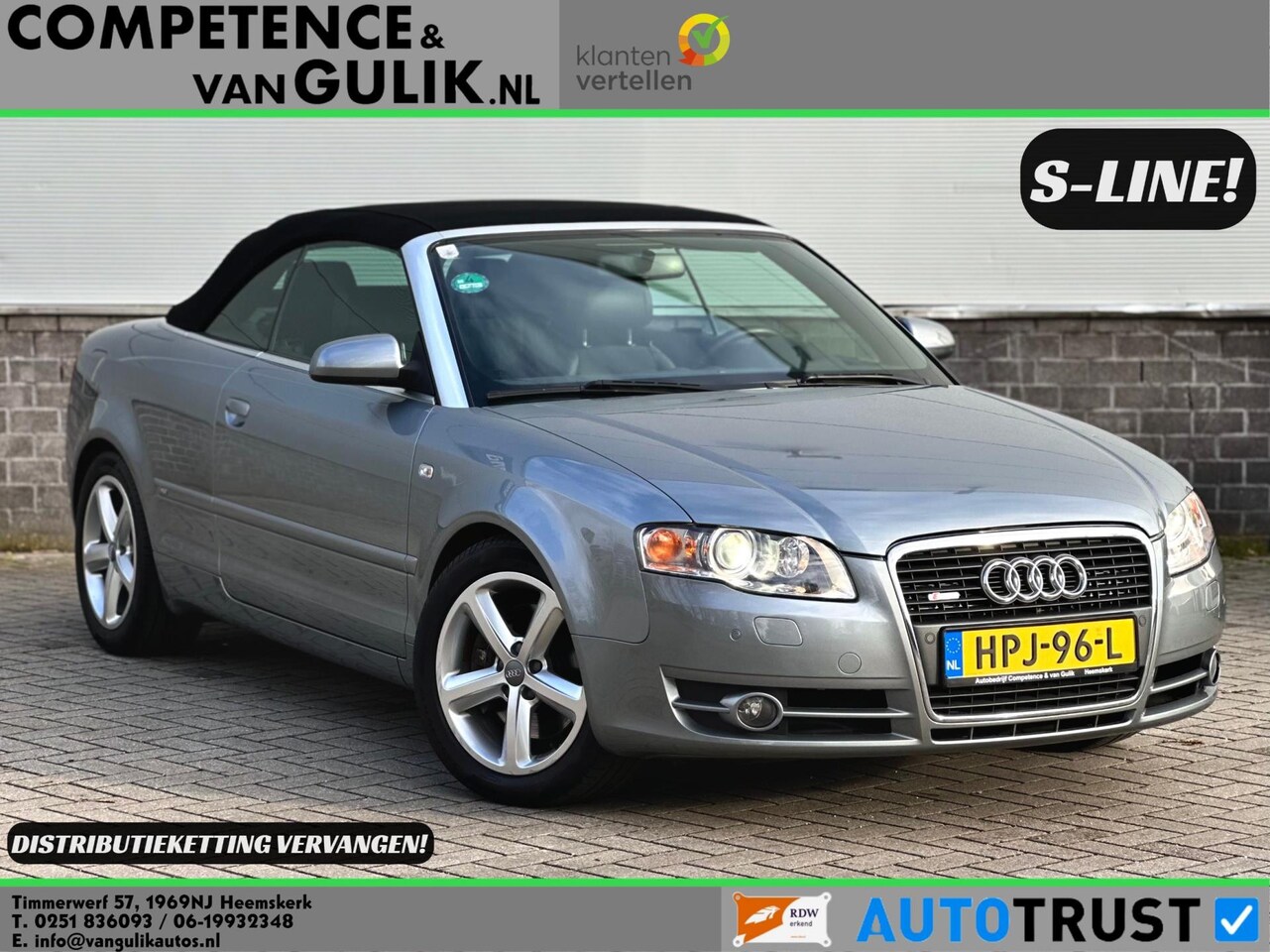 Audi A4 Cabriolet - 2.0 TFSI | S-Line | Carplay | Cruise control | PDC | Stoelverwarming | - AutoWereld.nl