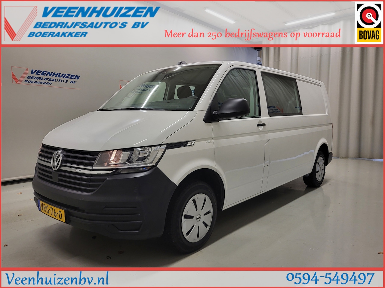 Volkswagen Transporter - 2.0TDI L2/H1 Dubbele Cabine Euro 6! - AutoWereld.nl