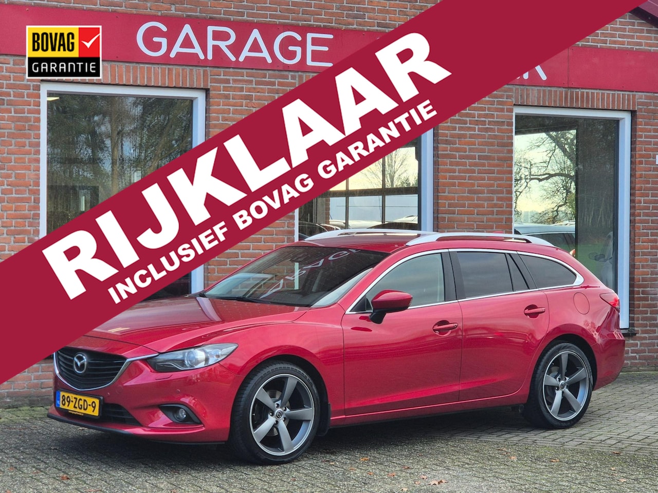 Mazda 6 Sportbreak - 2.0 TS+ Lease Pack 146PK 5drs clima, cruise, navi, pdc, lmv, trekhaak RIJKLAAR - AutoWereld.nl
