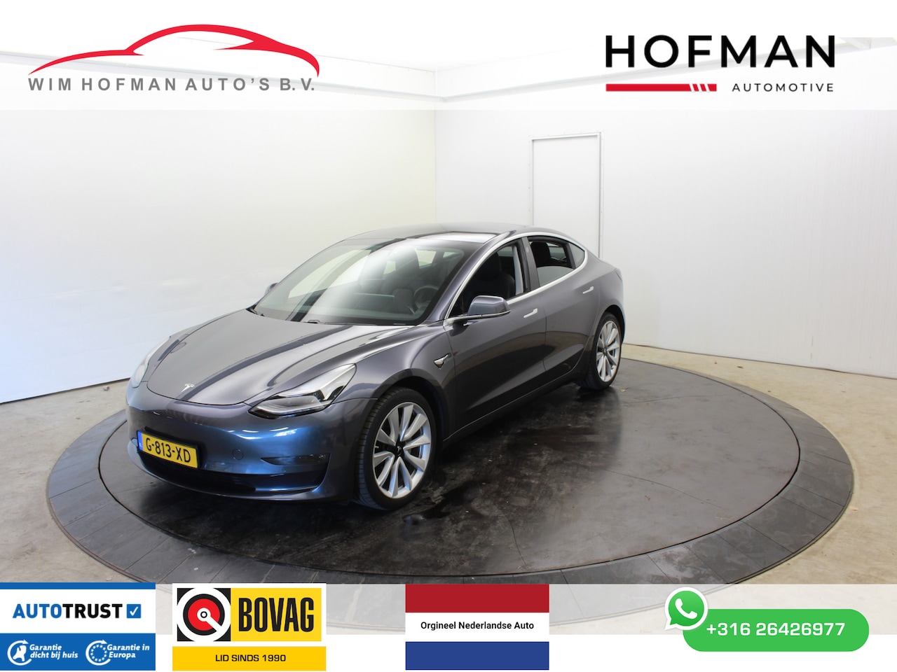 Tesla Model 3 - Long Range RWD Long Range AWD 75 kWh SOH 87% Top Staat Autopilot FSD Comp Trekhaak Camera Leder Pano - AutoWereld.nl