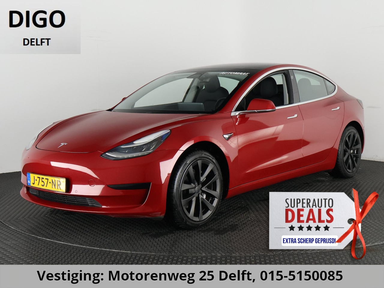 Tesla Model 3 - RWD 60 kWh (238PK) ACCUTEST 91% BEREIK 391 KM GARANTIE MOGELIJK 9-2030* PANO.LEDER. STOELV - AutoWereld.nl