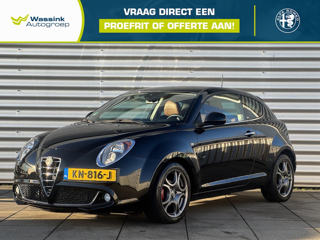 Alfa Romeo MiTo - 0.9 Turbo TwinAir ECO 105 PK Navigatie | Bruin Leder | Cruise Control | Climate Control - AutoWereld.nl