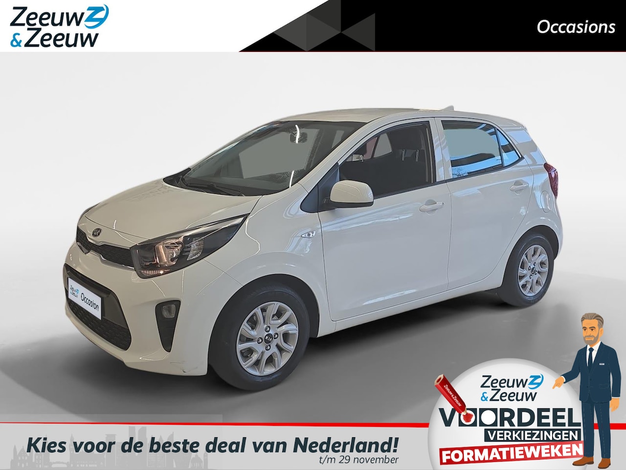 Kia Picanto - 1.0 CVVT ComfortPlusLine Navigator | Airco | LM Velgen | Navigatie | Camera | Bluetooth | - AutoWereld.nl