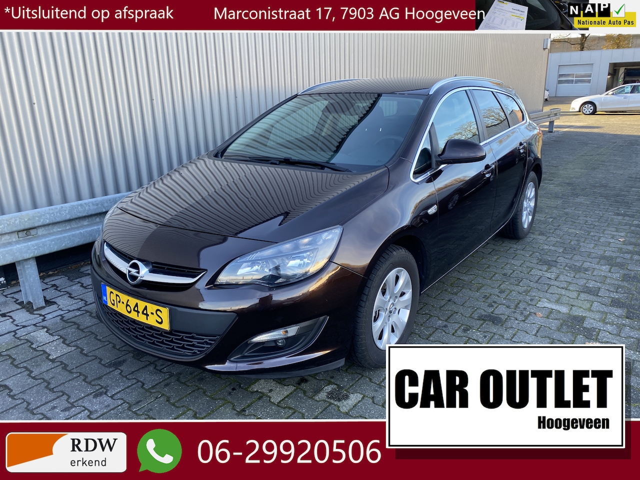 Opel Astra Sports Tourer - 1.6 CDTi Business + Leer/Stof, Navi, Clima, CC, PDC, LM, Trekh, – Inruil Mogelijk – - AutoWereld.nl