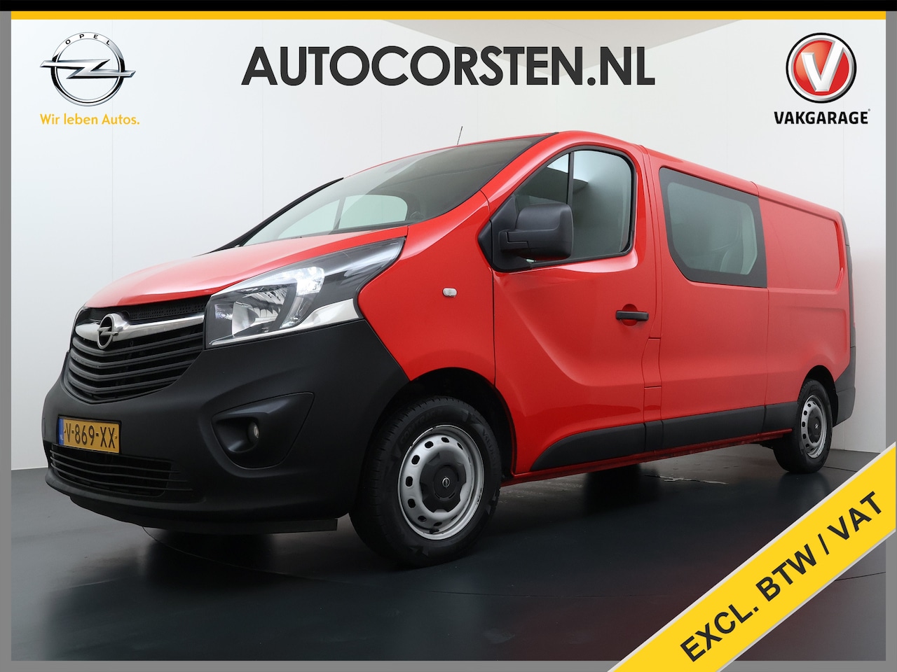 Opel Vivaro - 1.6CDTI 126PK L2H1 DC Dubbele Cabine 5-Persoons Navi Camera Airco Trekhaak Cruise Control - AutoWereld.nl