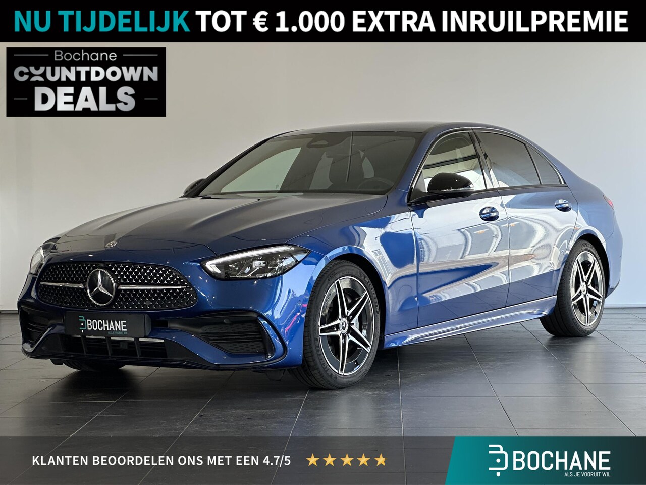 Mercedes-Benz C-klasse - 180 AMG Line BURMESTER | AMG-LINE | STOELVERWARMING | APPLE CARPLAY/ANDROID AUTO - AutoWereld.nl