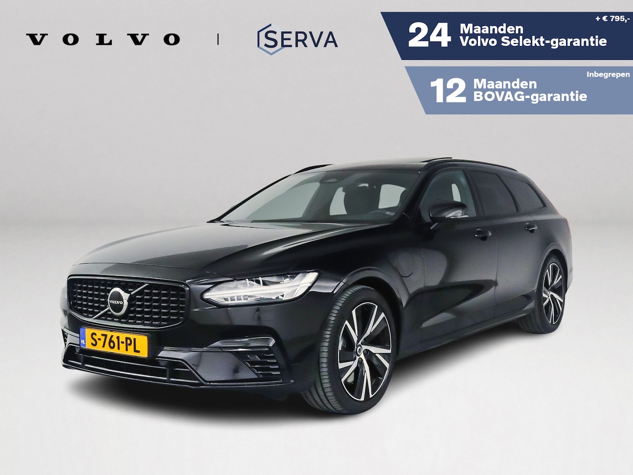 Volvo V90 - T6 Plug-in hybrid AWD Ultimate Dark | Panoramadak | Parkeercamera | Harman Kardon | Stoel- - AutoWereld.nl