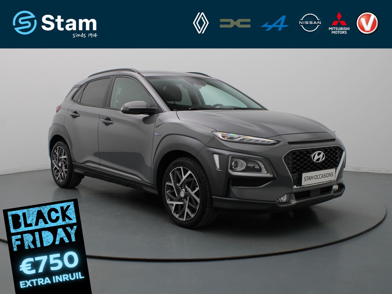 Hyundai Kona - 140pk GDI HEV Premium Automaat Krell | Camera | Adapt. Cruise | Parkeersens. v+a | Stoel-/ - AutoWereld.nl