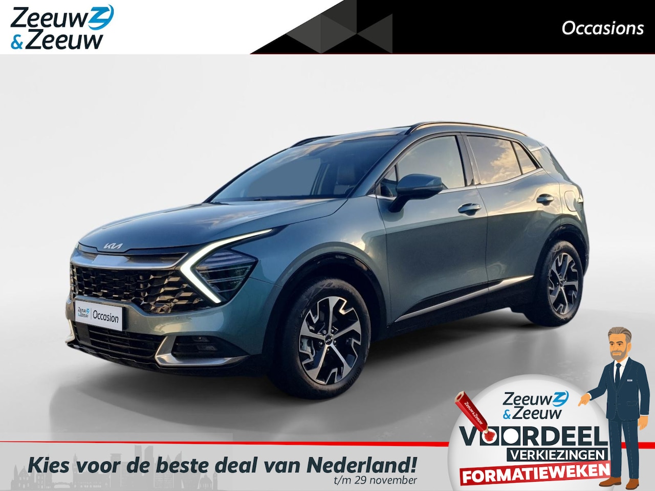 Kia Sportage - 1.6 T-GDi Hybrid DynamicPlusLine | Trekhaak | Panorama schuifdak | Stoel en stuurverwarmin - AutoWereld.nl