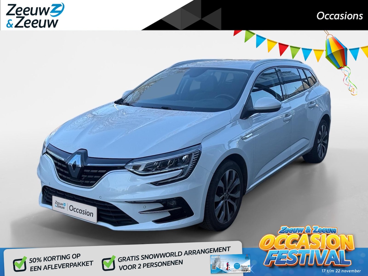 Renault Mégane Estate - 1.3 TCe Intens AUTOMAAT NAVI APPLE CARPLAY ANDROID AUTO ELECTRISCHE STOELEN ADAPTIEVE CRUI - AutoWereld.nl