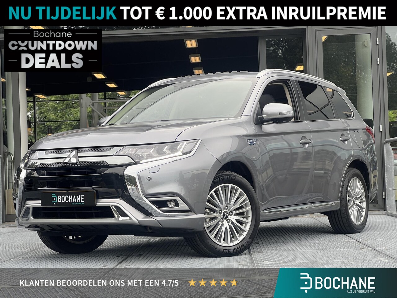 Mitsubishi Outlander - 2.4 PHEV Intense+ | Afneembare trekhaak | Carplay | Navigatie | Schuifkanteldak | FABRIEKS - AutoWereld.nl