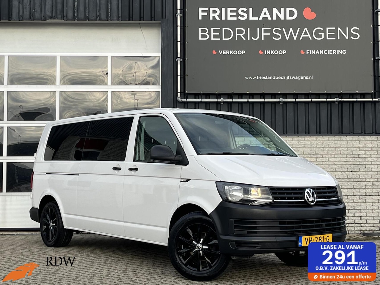 Volkswagen Transporter - 2.0 TDI 140pk MARGE Dubbele Cabine Trekhaak/Cruise/PDC/Bluetooth/18" - AutoWereld.nl
