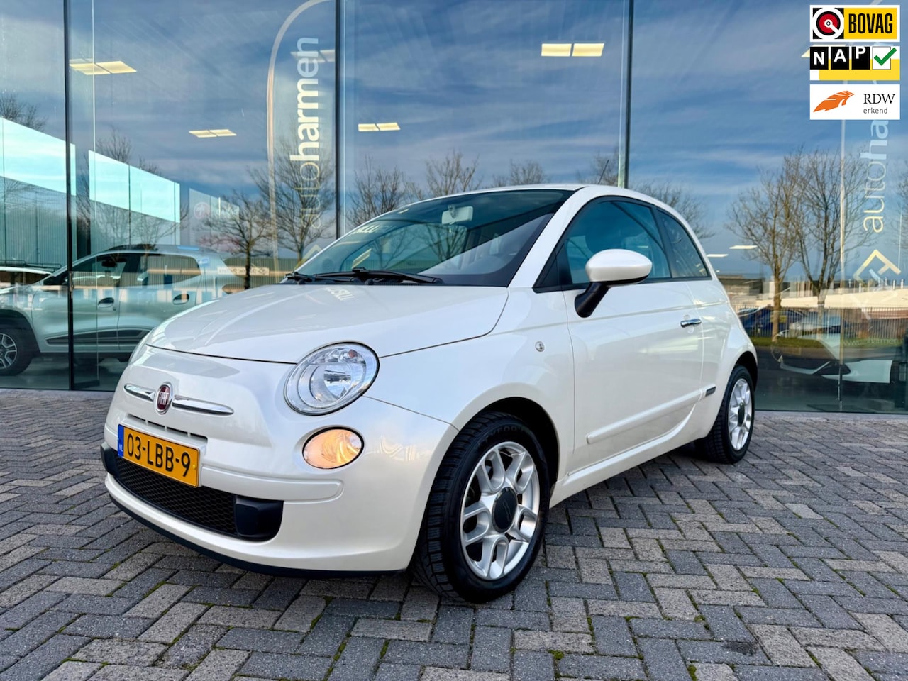 Fiat 500 - 1.2i Sport, 1e eigenaar, NAP, wit parelmoer - AutoWereld.nl