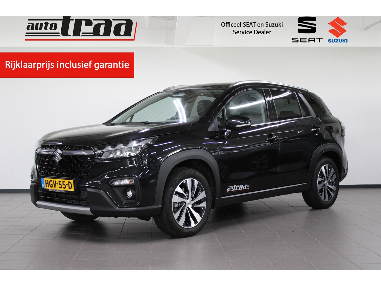 Suzuki S-Cross - 1.5 Full-Hybrid Style Automaat / Panoramadak / Stoelverwarming / 360° Camera / - AutoWereld.nl