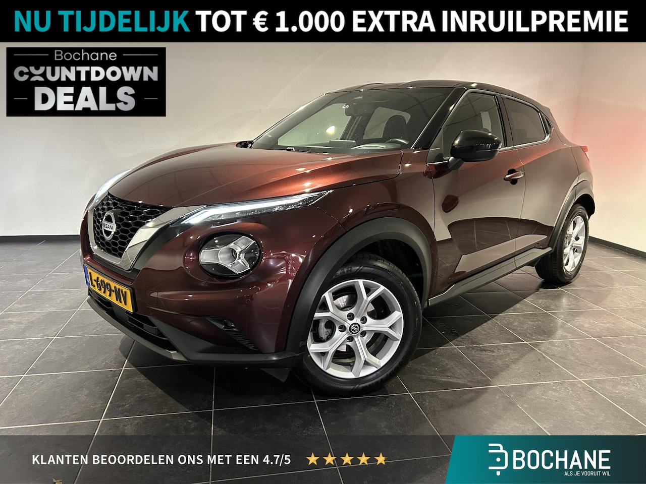 Nissan Juke - 1.0 DIG-T N-Connecta | Navigatie | Stoelverwarming | Achteruitrijcamera | Cruise control - AutoWereld.nl