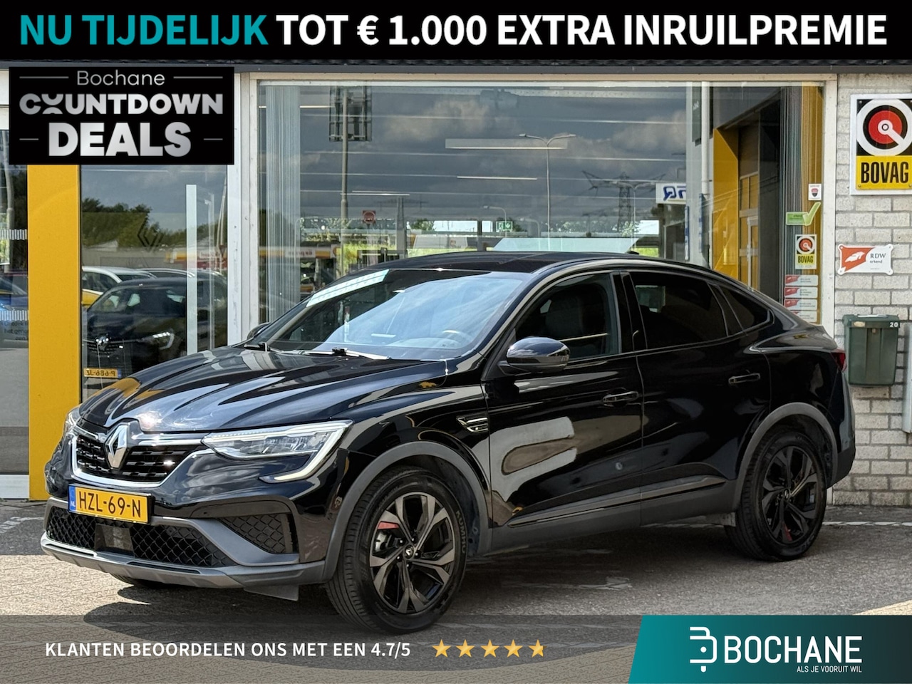 Renault Arkana - 1.6 E-Tech Hybrid 145 R.S. Line | Navigatie | 360° graden camera | Climate Control | Leder - AutoWereld.nl