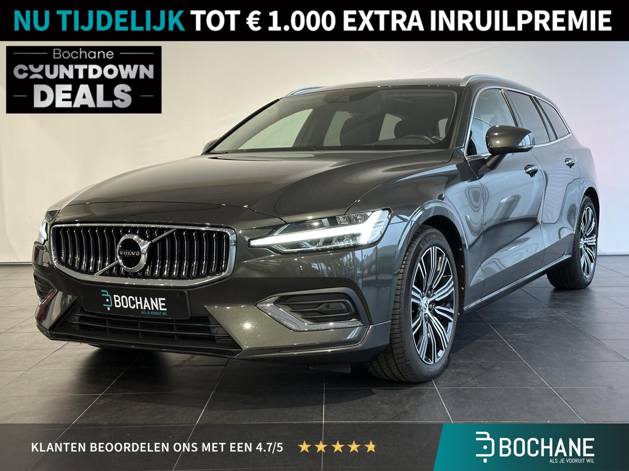 Volvo V60 - 2.0 B3 Inscription | TREKHAAK | PANORAMADAK | LEDEREN BEKLEDING | COMPLETE AUTO! - AutoWereld.nl