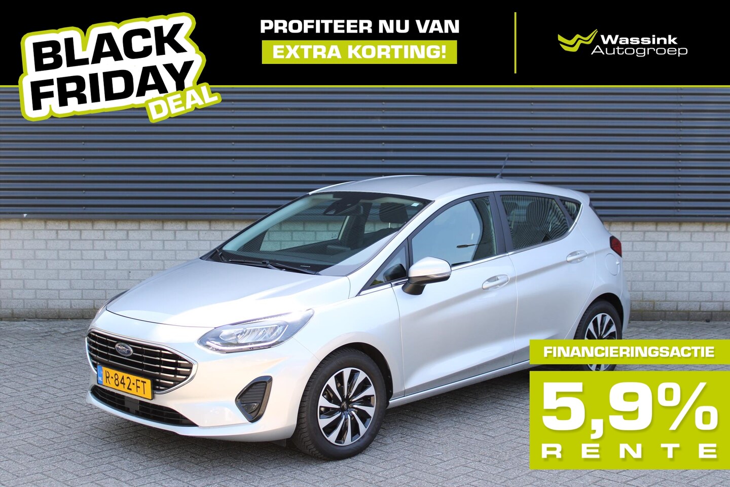 Ford Fiesta - BLACK FRIDAY DEAL I Titanium Hybrid 125pk I Automaat I Adaptive Cruise Control I Parkeerse - AutoWereld.nl