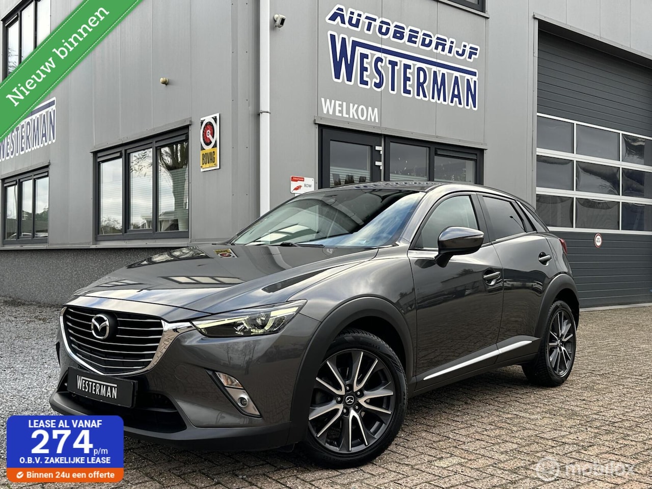 Mazda CX-3 - 2.0 SkyActiv-G 120 GT-M AUT Led Navi Leer Trekh. Keyless 18"Lmv etc. - AutoWereld.nl