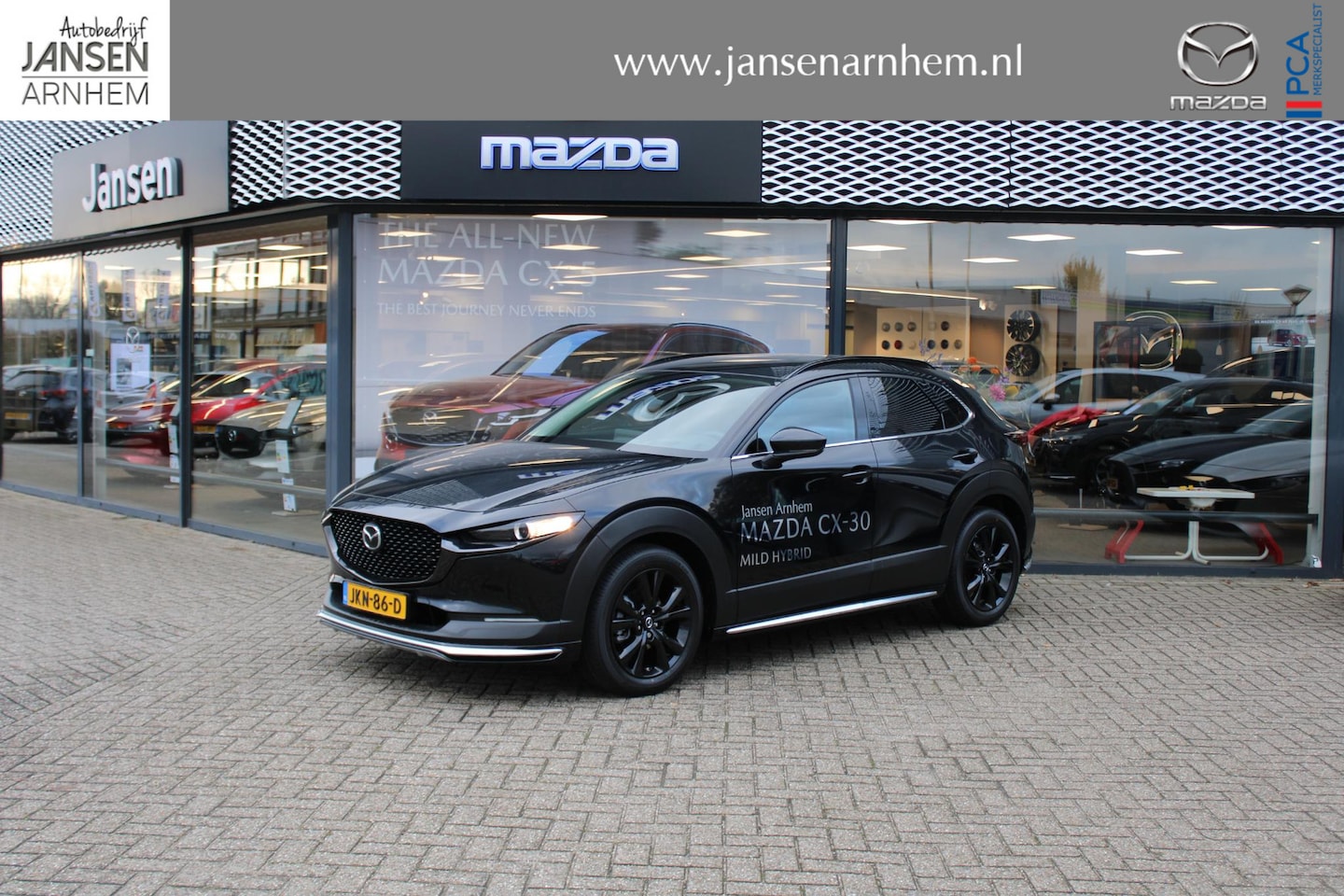 Mazda CX-30 - 2.0 e-SkyActiv-X 186 M Hybrid Nagisa , Demovoordeel € 5.000,-, Automaat, Aero/Accessoires - AutoWereld.nl
