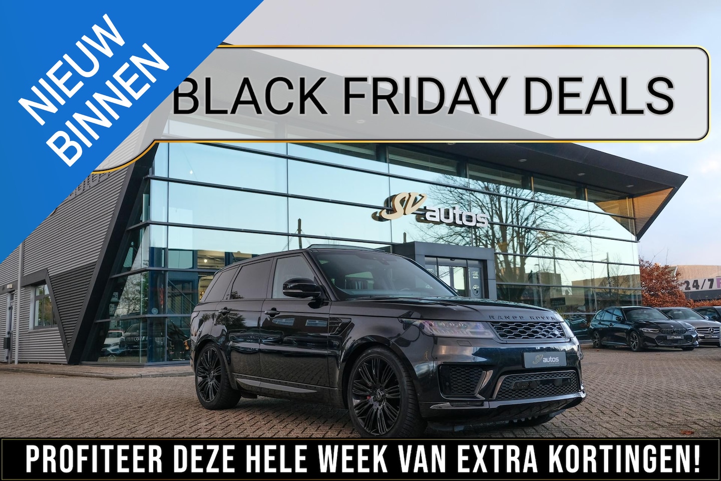 Land Rover Range Rover Sport - P400e 404pk Autobiography Dynamic Panoramadak Carbon 22" LMV Alcantara NLauto VOL!! - AutoWereld.nl