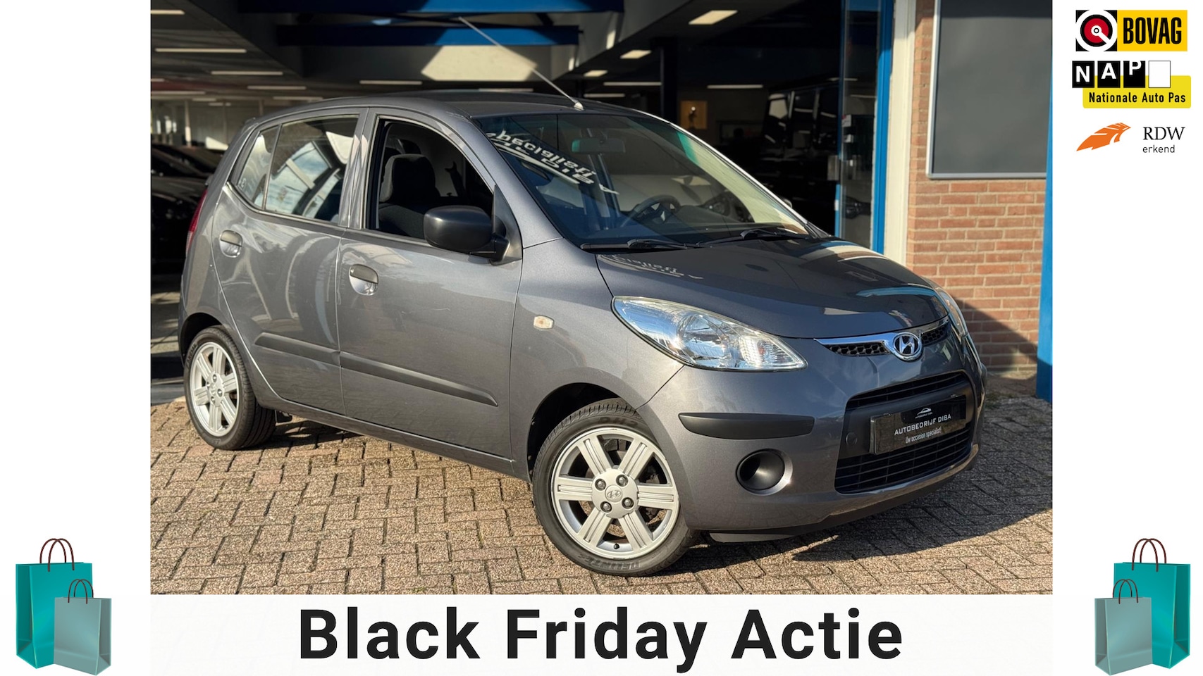 Hyundai i10 - 1.1 Active Cool 2009 5drs ZWART AIRCO APK NAP! - AutoWereld.nl