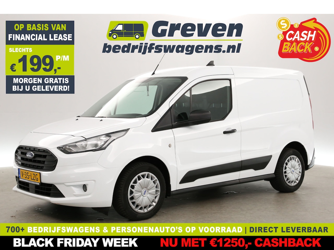 Ford Transit Connect - 1.5 EcoBlue | Airco | Parkeersens. | Elektrpakket | Schuifdeur - AutoWereld.nl