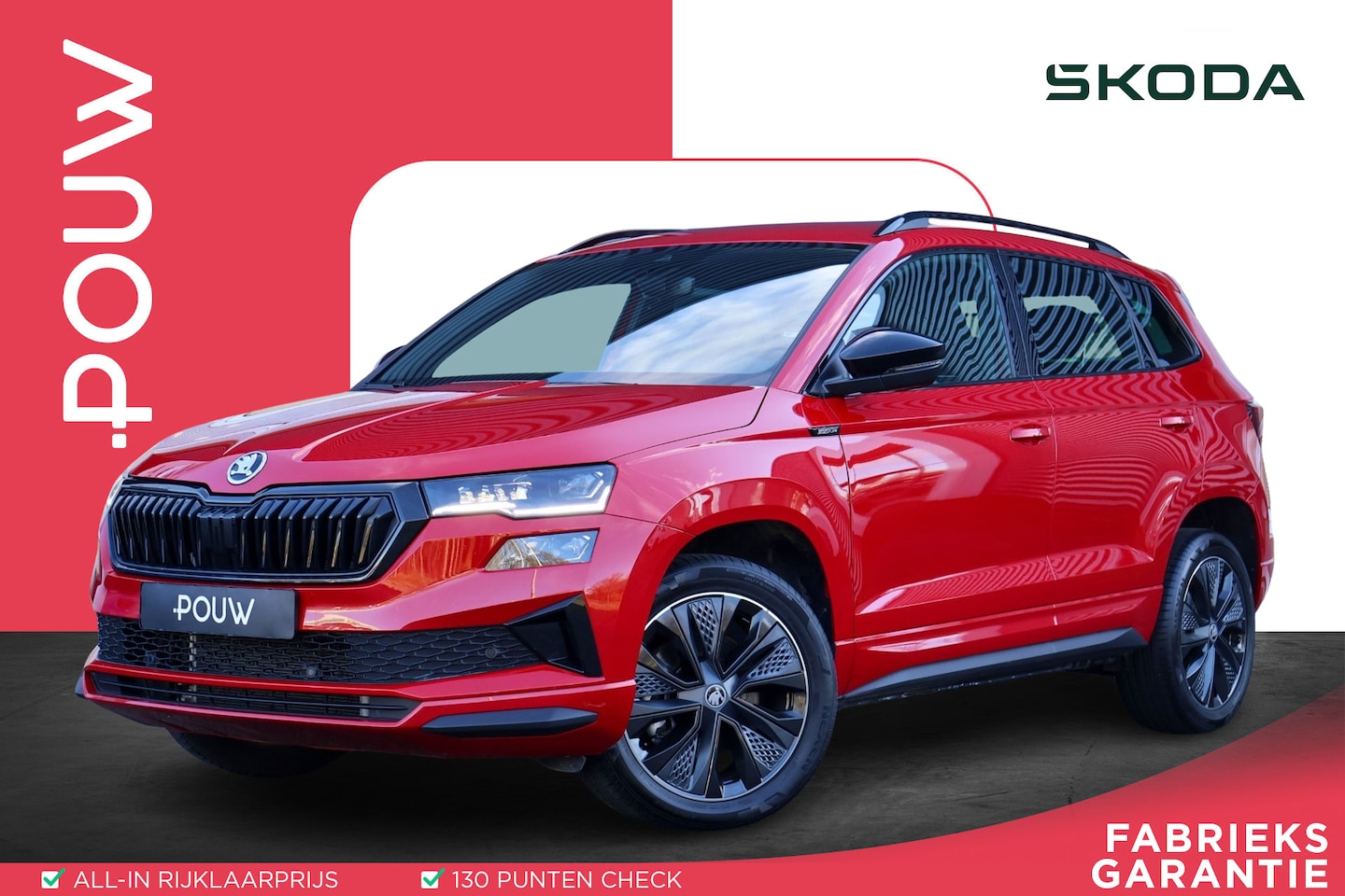 Skoda Karoq - 1.5 TSI 150pk DSG ACT Sportline Business | Trekhaak | Adaptive Cruise | Navigatie | Apple - AutoWereld.nl