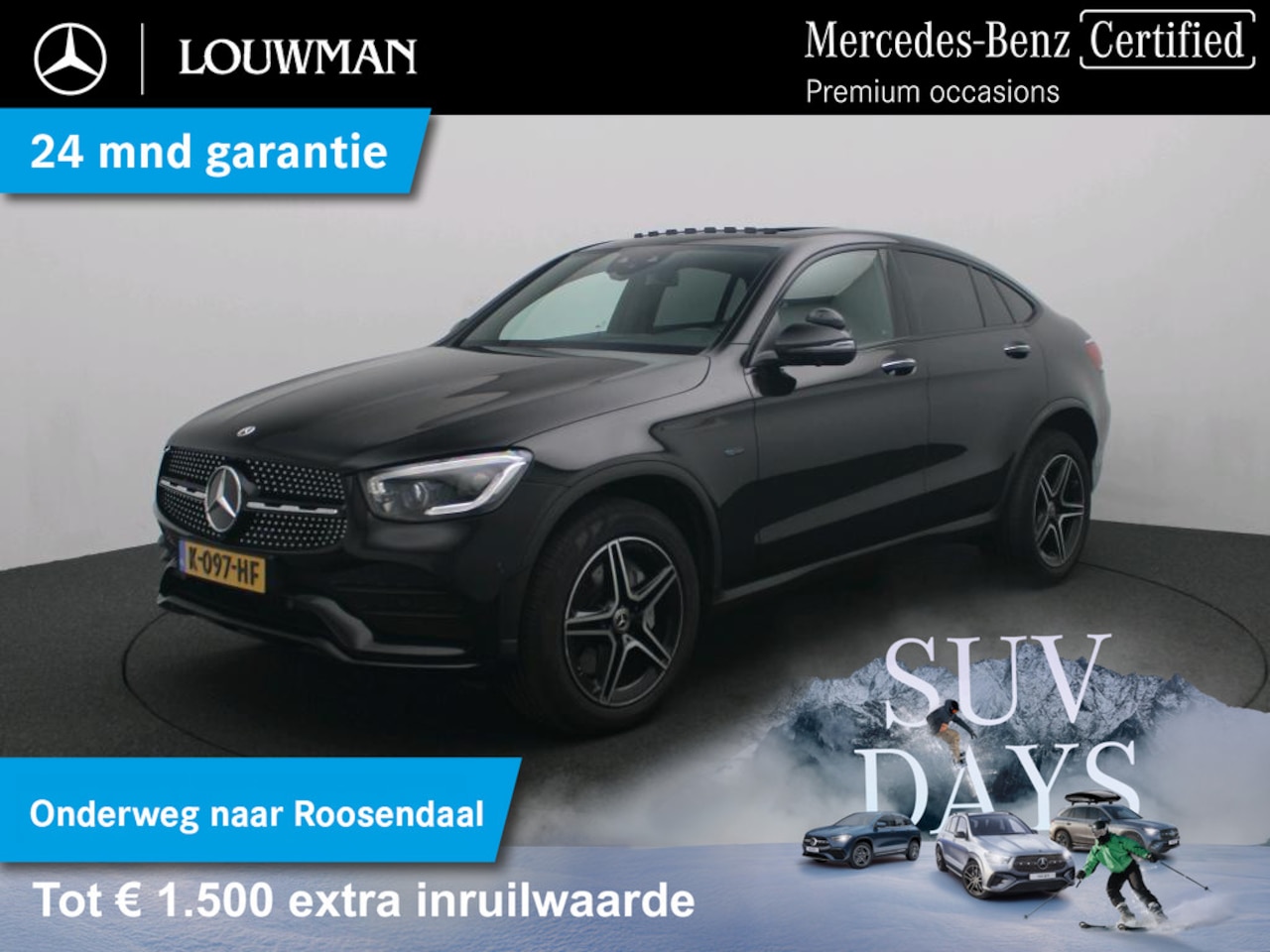 Mercedes-Benz GLC-klasse Coupé - 300 e 4MATIC AMG Nightpakket | Schuifdak | Alarm | Burmester® | Keyless Go | 360 gr Camera - AutoWereld.nl