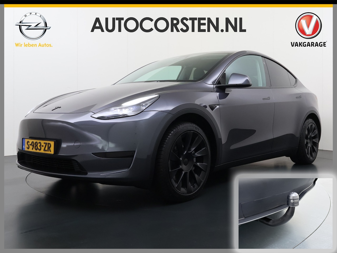 Tesla Model Y - RWD 60kWh LFP-Accu S.O.H. 96% Trekhaak Warmtepomp Lmv 20" Ambient Interieur Verlichting Ad - AutoWereld.nl
