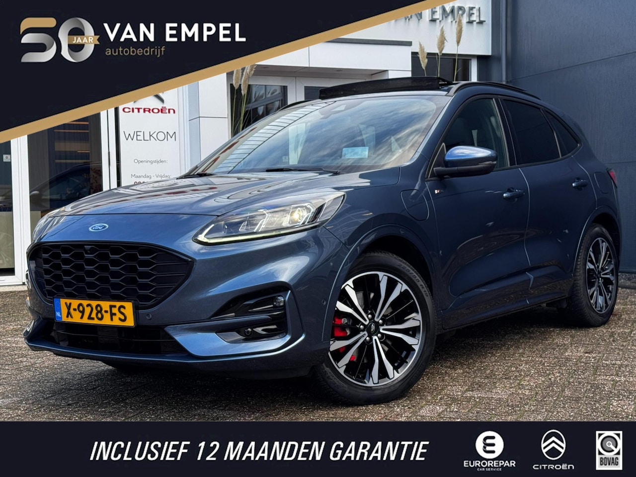 Ford Kuga - 2.5 PHEV ST-Line X | Schuif- Kanteldak | Trekhaak | Winterpack | Adaptive Cruise | Elek. A - AutoWereld.nl