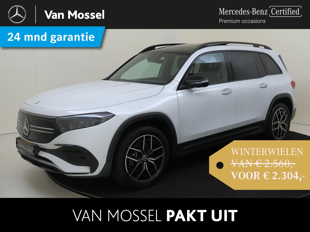 Mercedes-Benz EQB - 250 AMG Line 67 kWh Panoramadak / 360 Camera / Nightpakket / 19'' spaakvelgen / stoelverwa - AutoWereld.nl