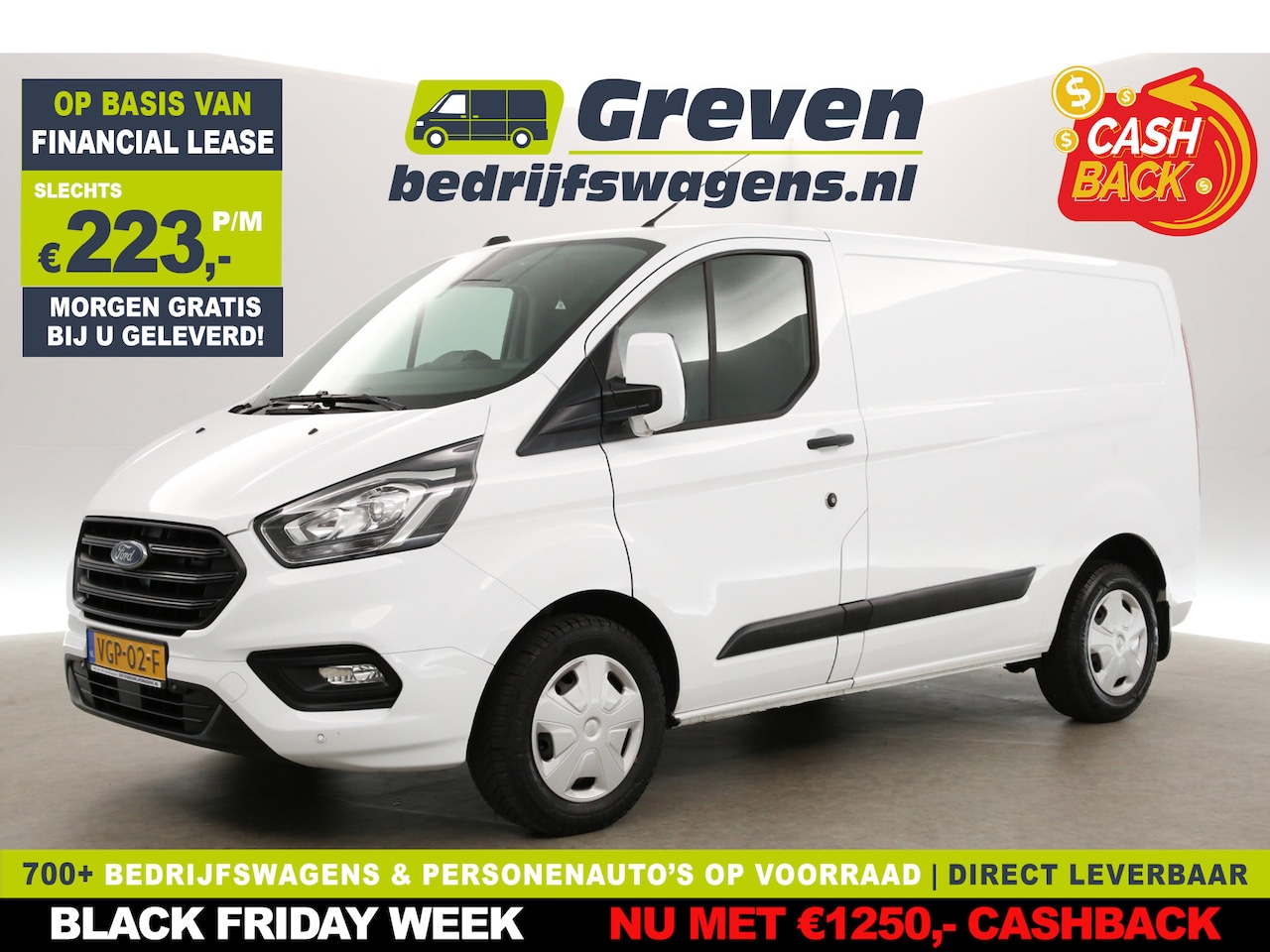 Ford Transit Custom - 320 2.0 TDCI L1H1 | Airco | Cruise | 3-Zits | LED | Parkeersensoren - AutoWereld.nl