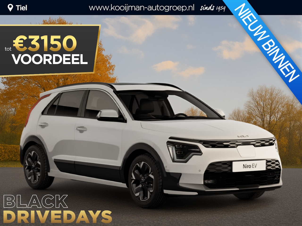 Kia Niro EV - Light 64.8 kWh €35.845,- RIJKLAAR! Nu €3.150,- voordeel! Nu extra scherp geprijsd! - AutoWereld.nl