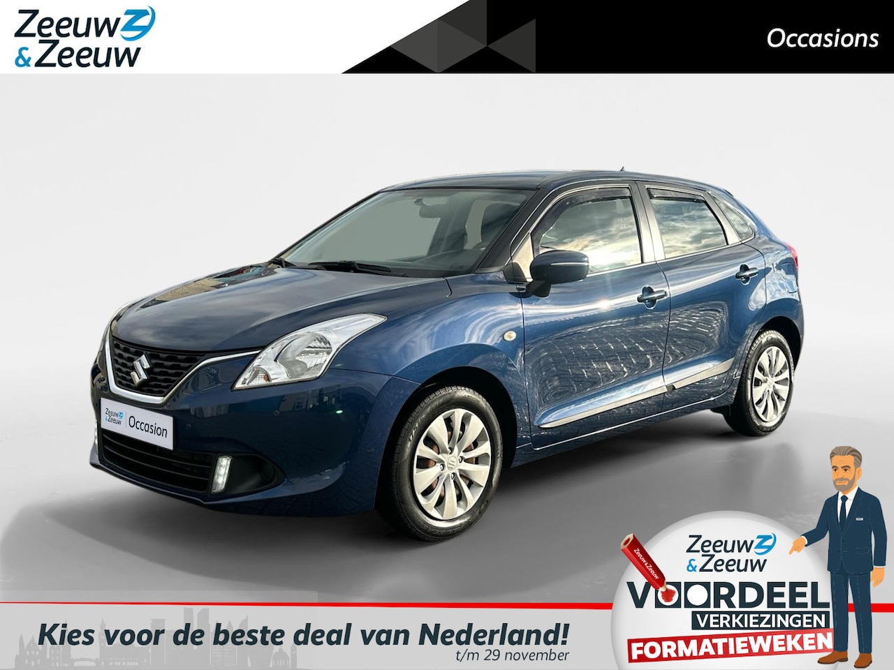 Suzuki Baleno - 1.2 Exclusive Parkeersensoren | Airco | Bluetooth | 80703km | Verwarmbare Buitenspiegels | - AutoWereld.nl