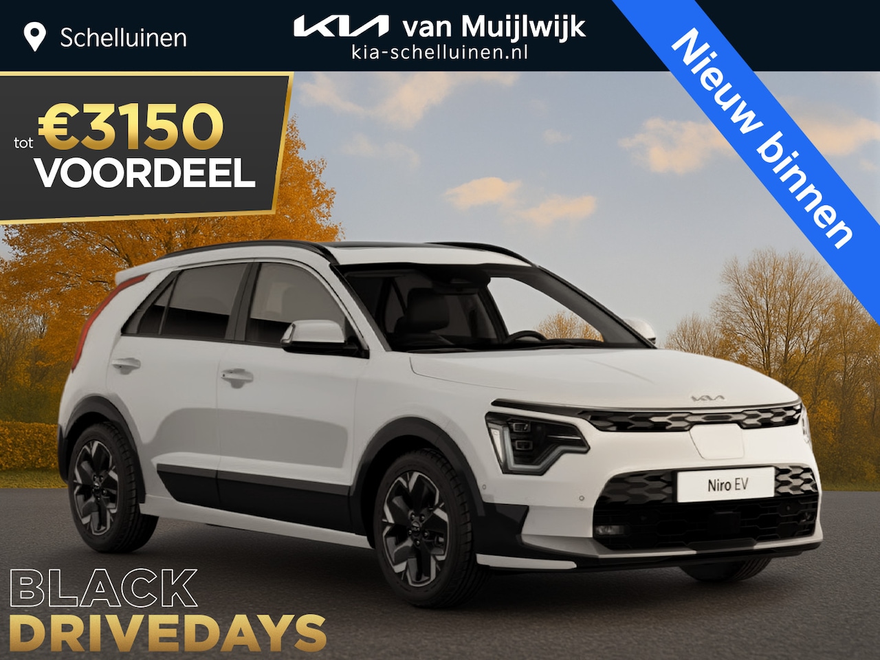 Kia Niro EV - Light 64.8 kWh €35.845,- RIJKLAAR! Nu €3.150,- voordeel! Nu extra scherp geprijsd! - AutoWereld.nl