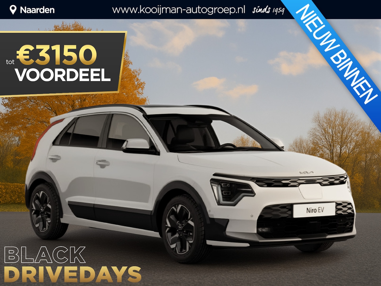 Kia Niro EV - Light 64.8 kWh €35.845,- RIJKLAAR! Nu €3.150,- voordeel| RIJDEN IN 2025|BIJTELLING 17%!! - AutoWereld.nl