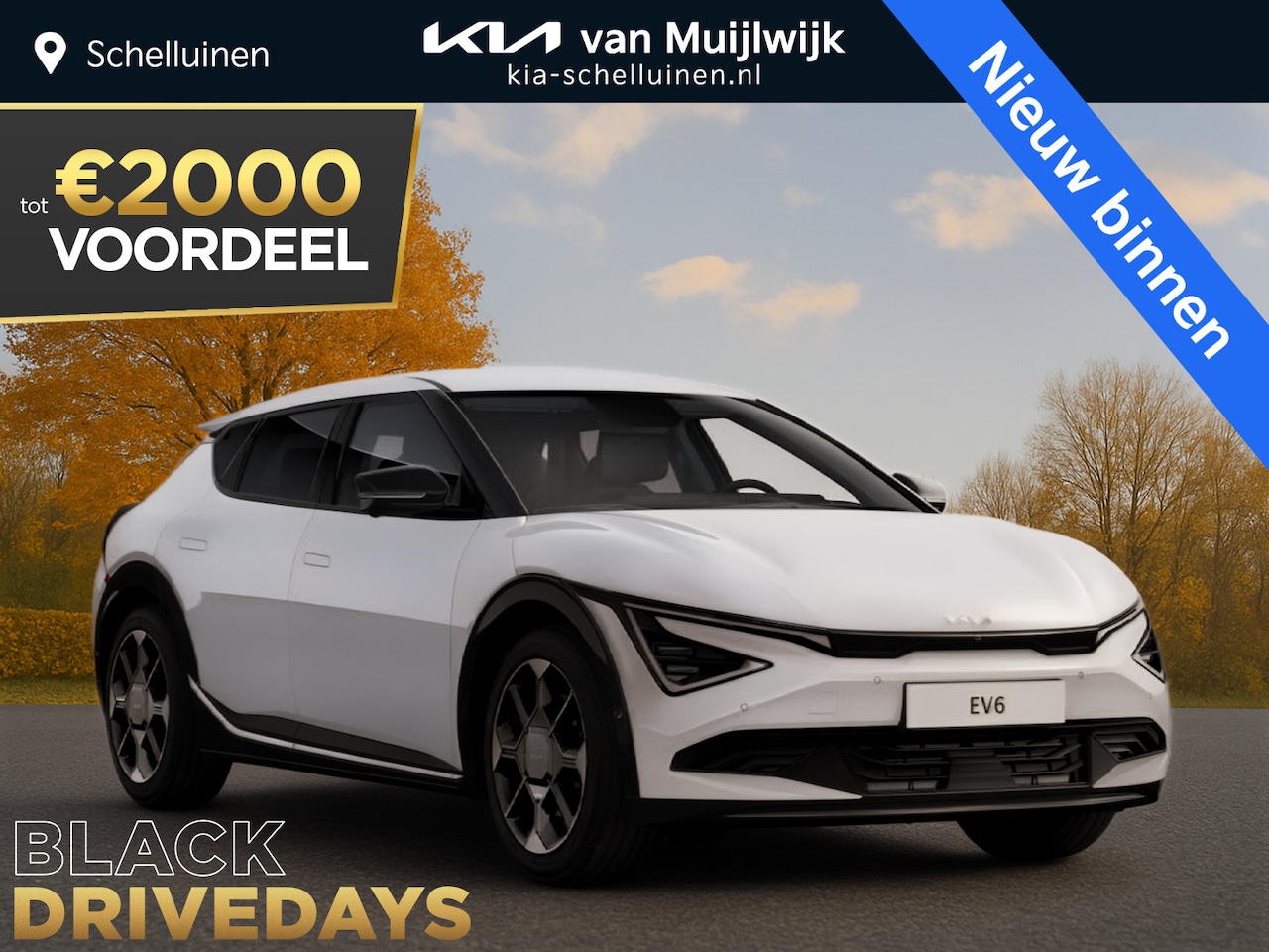 Kia EV6 - Light Edition 63 kWh €42.995,- RIJKLAAR! Nu €2.000,- voordeel! Nu extra scherp geprijsd! - AutoWereld.nl