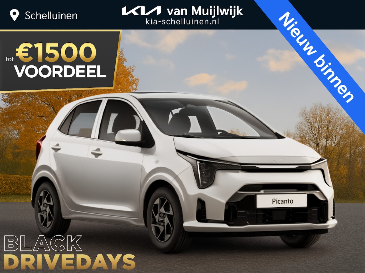 Kia Picanto - 1.0 DPI DynamicLine Ruim €1.500,- Voordeel! Nu extra scherp geprijsd! - AutoWereld.nl