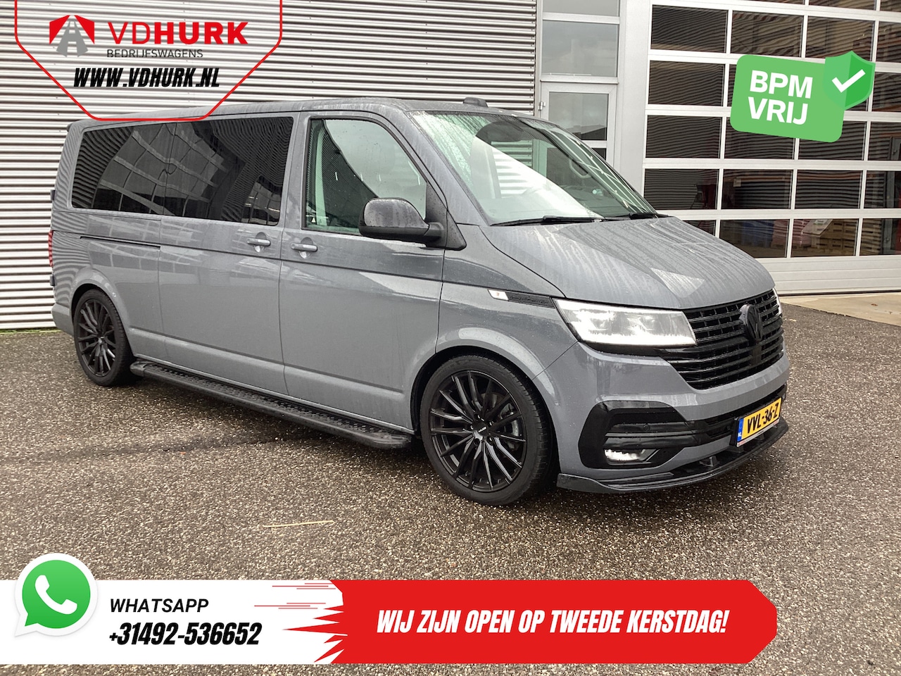 Volkswagen Transporter - T6.1 2.0 TDI 150 pk DSG Aut. L2 DC Dubbel Cabine 6 Pers./ LED/ Leder/ Bilstein/ Alpine/ 20 - AutoWereld.nl