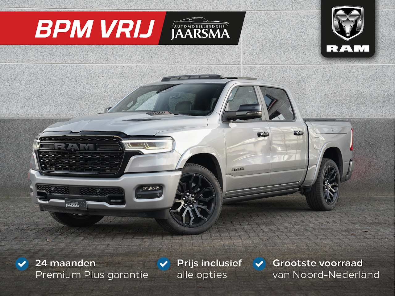 Dodge Ram 1500 - 3.0L SST H.O. 540PK Limited Night CrewCab 4x4 |Massage stoelen |Passenger display |Drive M - AutoWereld.nl