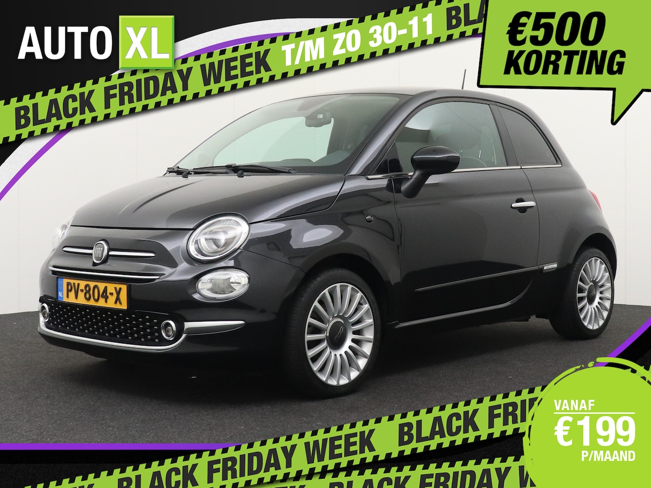 Fiat 500 - 89 PK Turbo Lounge Pano-Dak Navi+ Climate - AutoWereld.nl