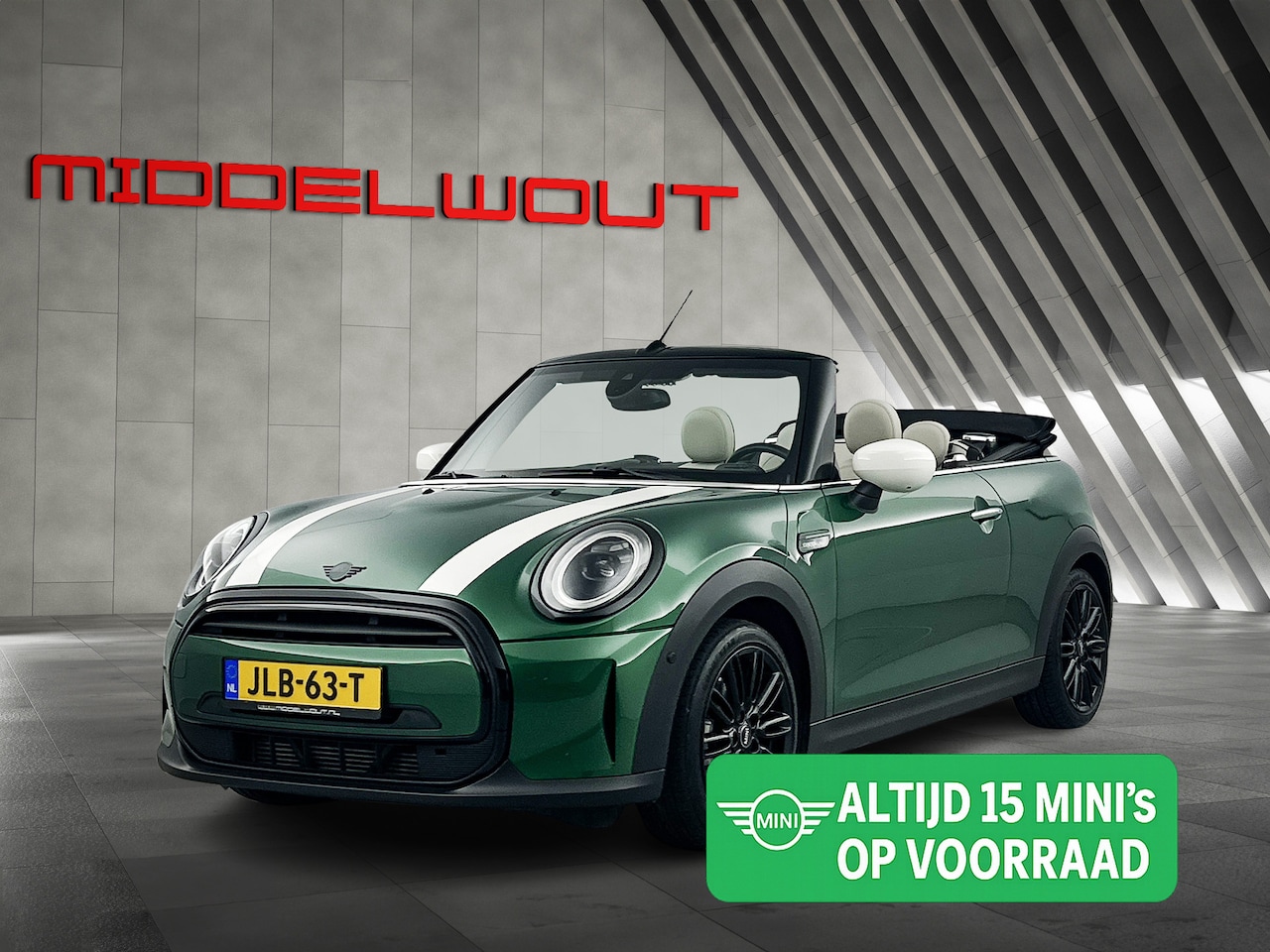 MINI Cabrio - Mini 1.5 Cooper Camden/Leder/Clima/17"/Navi/Camera/BTW - AutoWereld.nl