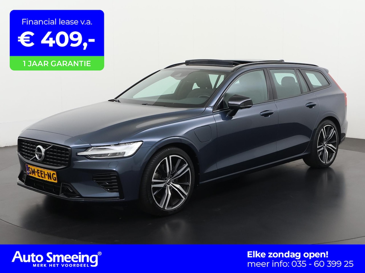 Volvo V60 - 2.0 T8 Recharge AWD R-Design | Panoramadak | Trekhaak | Camera | Zondag Open! - AutoWereld.nl