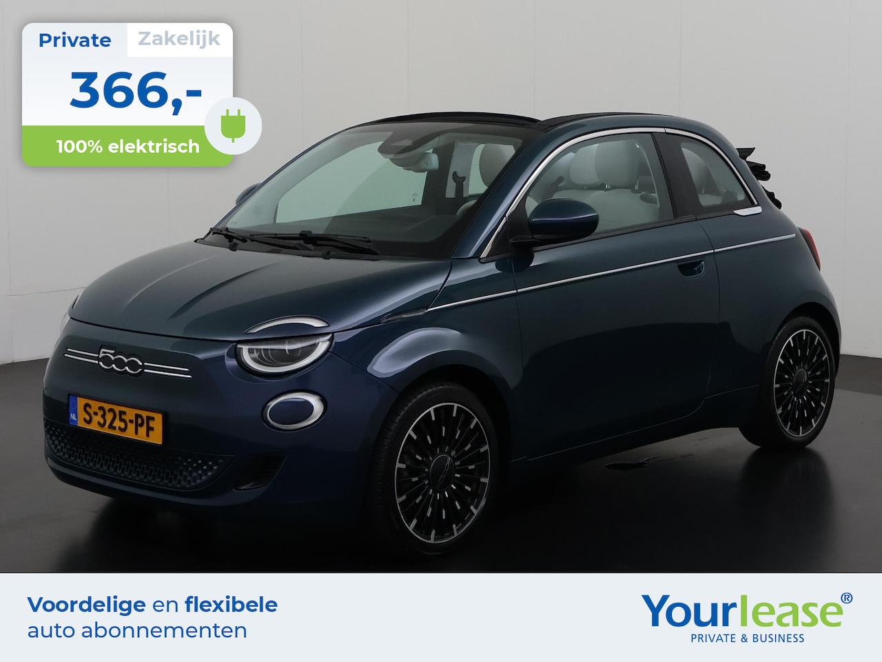 Fiat 500e - Cabrio La Prima 42 kWh | All-in 366,- Private Lease | Direct uit voorraad - AutoWereld.nl